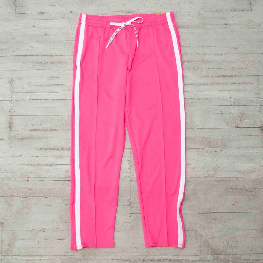 NWT Victoria's Secret Pink Active Striped Track Pants in Capri Pink size…